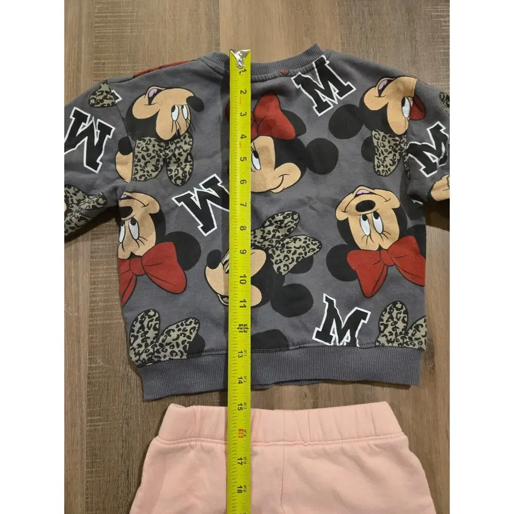 Disney Minnie mouse sweatshirt 3T with pink sweatpants size 4T